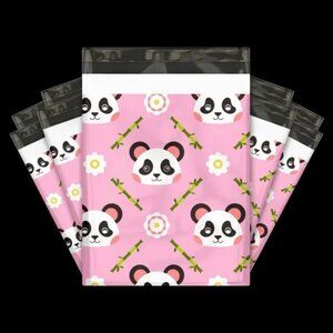 30 Poly Mailers/shipping Bags/ 30 Thank you Stickers -  Panda